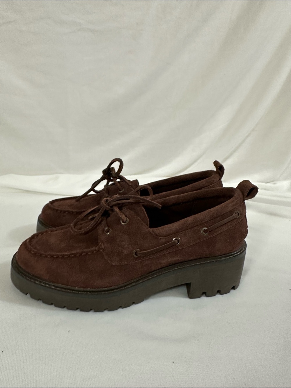 Sperry Brown Suede Lug Platform oxford size 8.5 - Picture 7 of 7